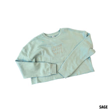 Load image into Gallery viewer, Surf Embroidered Crop Fleece