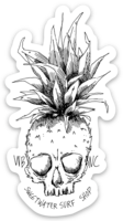 Pineapple Skull Sticker