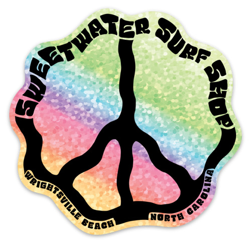Peace Glitter Sticker