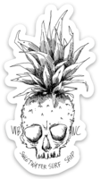 SW Pineapple Skull Sticker