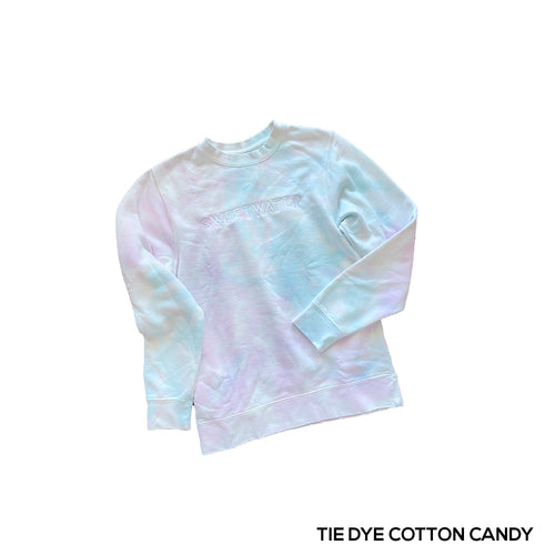 SW Embroidery Crew Tie Dye Sweatshirt