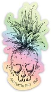 SW Holographic Pineapple Skull Sticker