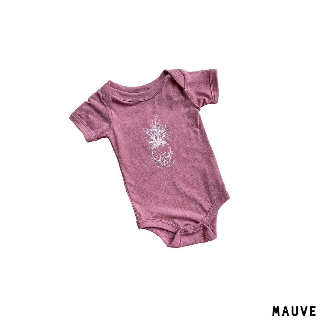 SW Pineapple Skull Short Sleeve Onesie